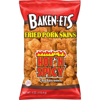 Fried Pork Skin Chicharonnes Hot n' Spicy 4 oz